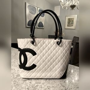 AUTHENTIC CHANEL CAMBON LAMBSKIN TOTE